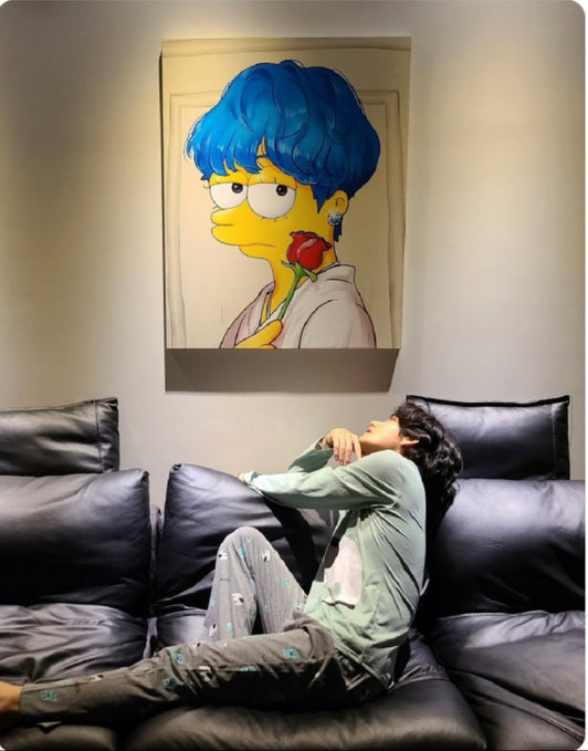 BTS V "ARMY Drawn"...Revealed proof shot of 'Vusimson' painting