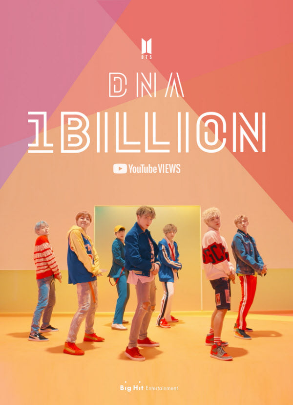 BTS' "DNA" music video has surpassed 1 billion views on YouTube.