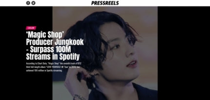 BTS Jungkook Produces 'Magic Shop'...Spotify Over 100 Million