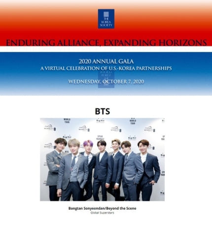 BTS wins "2020 Van Fleet Award"