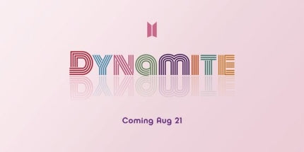 BTS The new song's name is Dynamite...Showing off the colorful logo