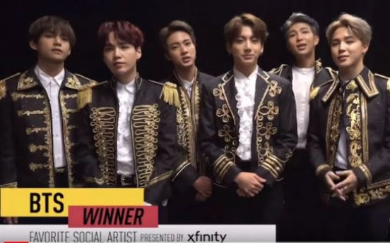 BTS wins favorite social artist award at American Music Awards