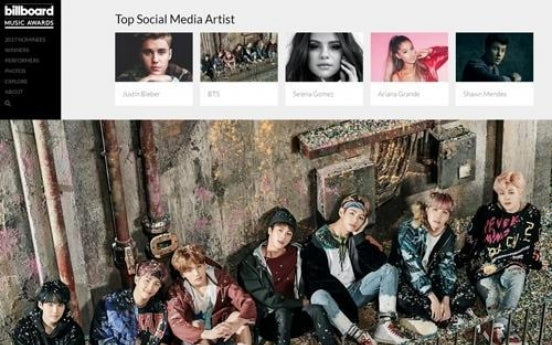 BTS among nominees for Billboard's Top Social Media Artist